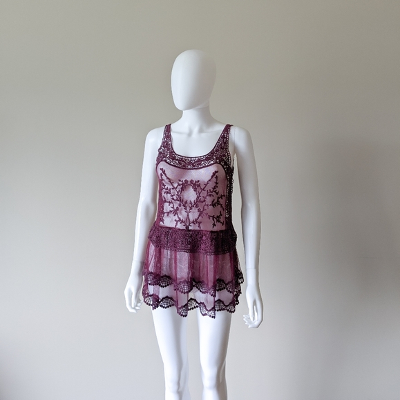 Ricki's Purple Lace Boho Top - Picture 4 of 6